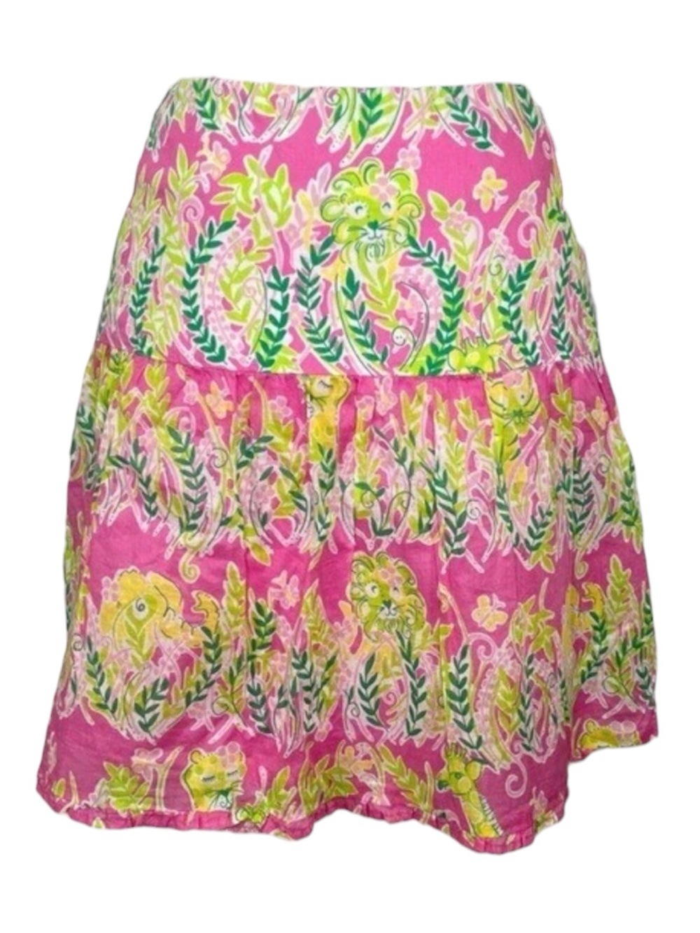 Vintage Lilly Pulitzer "Millionaire's Row"
Tiered Mini Skirt Size M